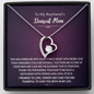 To My Boyfriend's Dearest Mom You Welcomed Me Into Your Home & Heart Forever Love Necklace |  Boyfriend's Mom Gift from Girlfriend | Mother's Day, Christmas, & Birthday Gift