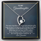 To My Granddaughter Always Keep Me in Your Heart Forever Love Necklace | Granddaughter Gift From Grandmother for Birthday, Graduation