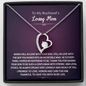 To My Boyfriend's Loving Mom Thank You For Raising Your Son Forever Love Necklace |  Boyfriend's Mom Gift from Girlfriend | Mother's Day, Christmas, & Birthday Gift