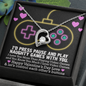 To My Gaming Partner, I Would Pause My Game For You Heart Necklace | Valentine's Gift For Her