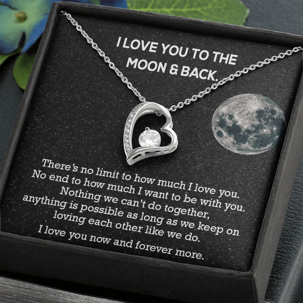 To My Soulmate,  I Love You To the Mood and Back| Forever Love Necklace | Anniversary, Birthday, Valentines Day