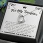 For My Daughter, I Am Proud Of You Graduation Love Necklace | Graduation Gift From Mom, Dad