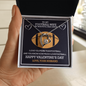 To My Football Wife Happy Valentine's Forever Love Necklace