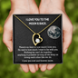 To My Soulmate,  I Love You To the Mood and Back| Forever Love Necklace | Anniversary, Birthday, Valentines Day