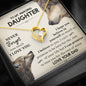 To My Amazing Daughter Never Forget How Much I love You Heart Necklace