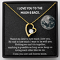 To My Soulmate,  I Love You To the Mood and Back| Forever Love Necklace | Anniversary, Birthday, Valentines Day