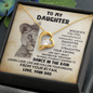 To My Daughter Straighten Your Crown Forever Love Necklace | Gift from Dad, Daughter Birthday , Graduation Gift