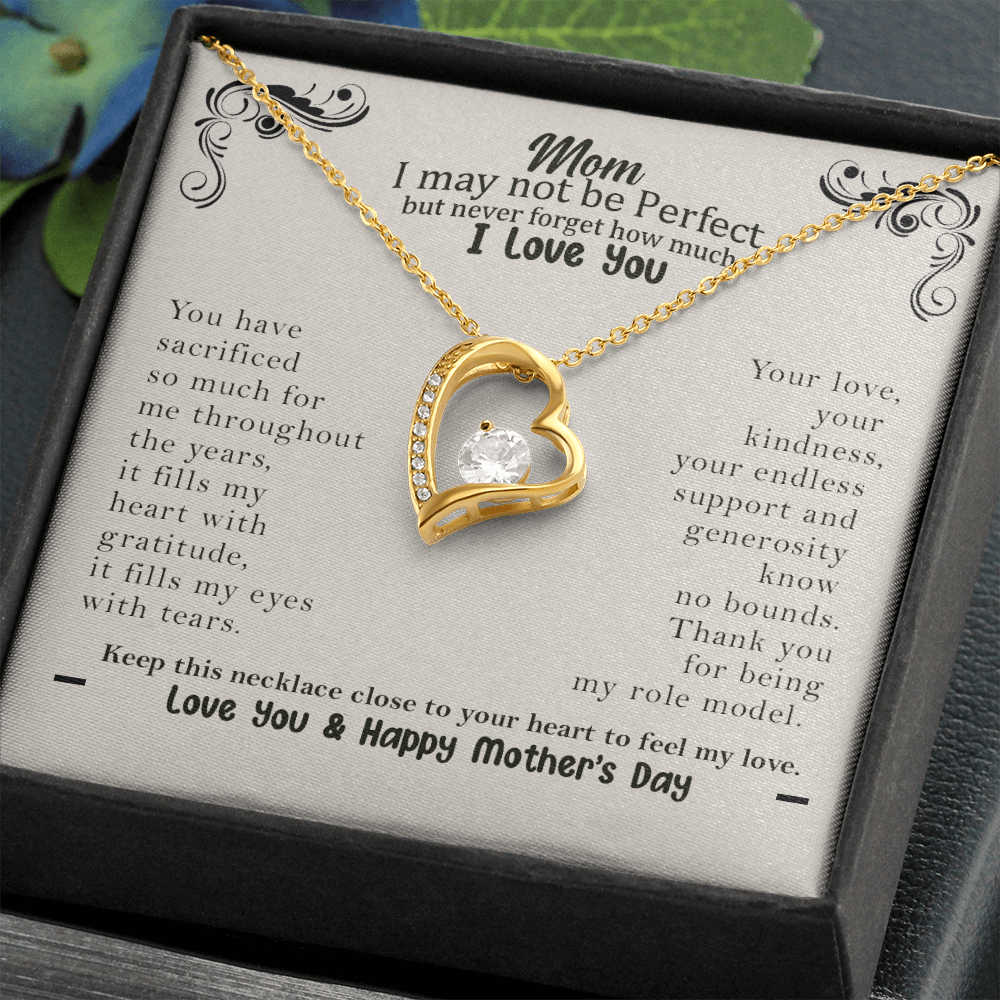 Mom Never Forget How Much I Love You Forever Love Necklace | Happy Mother's Day Necklace | Gift for Mom from Son from Daughter