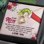 To My Mom Know You Mean The World To Me Forever Love Necklace | Gift to Mom from Daughter / Son | Mother's Day Gift for Mother