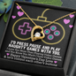 To My Gaming Partner, I Would Pause My Game For You Heart Necklace | Valentine's Gift For Her