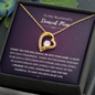 To My Boyfriend's Dearest Mom Thank You For Welcoming Me Into Your Home Forever Love Necklace |  Boyfriend's Mom Gift from Girlfriend | Mother's Day, Christmas, & Birthday Gift