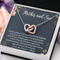 Mother and Son Connected Forever Necklace, Mother's Day Gift for Mom from Son, Mom Birthday Gift from Son, Mom Necklace, Mother's Day Gift