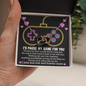To My Gaming Partner, I Would Pause My Game For You Interlocker Heart Necklace | Valentine's Gift For Girlfriend, Wife | Gaming Couple