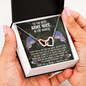 To the Best Army Wife in the World Interlocking Hearts Necklace Gift|  We are Connected by Heart| Gift from Army Husband to Army  Wife| Military Family Gift