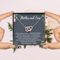 Mother and Son Connected Forever Necklace, Mother's Day Gift for Mom from Son, Mom Birthday Gift from Son, Mom Necklace, Mother's Day Gift