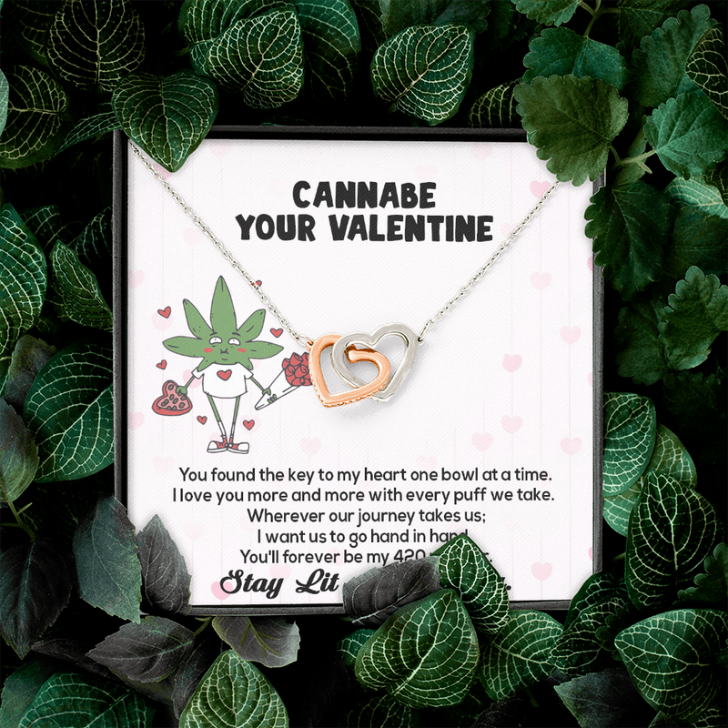 Cannabe Your Valentine 420 You Found The Key To My Heart Love Necklace For Girlfriend | Funny Humor Stoner Valentine | Valentine's Gift For Her