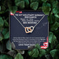 To My Military Mommy, Distance Means So Little Necklace, Military Mom Gift from Daughter