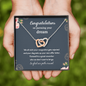 Congratulations On Pursuing Your Dream So Glad Farewell To A Great Coworker Interlocking Hearts Necklace | Farewell Gift for Coworker |  New Job Gift |  Fresh Start Gift for Coworker
