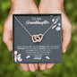To My Granddaughter, You Are Braver Than You Believe Interlocking Heart Necklace