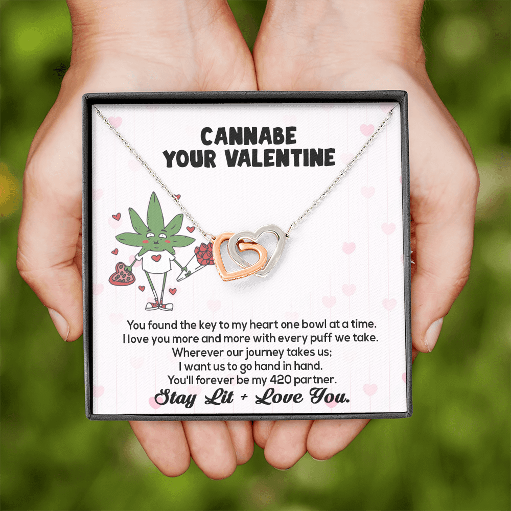Cannabe Your Valentine 420 You Found The Key To My Heart Love Necklace For Girlfriend | Funny Humor Stoner Valentine | Valentine's Gift For Her