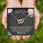 To My Ride Or Die Our Hearts Are Connected Interlocked Heart Necklace | Best Friend, Unbiological Sister, Bonus Sister Gift