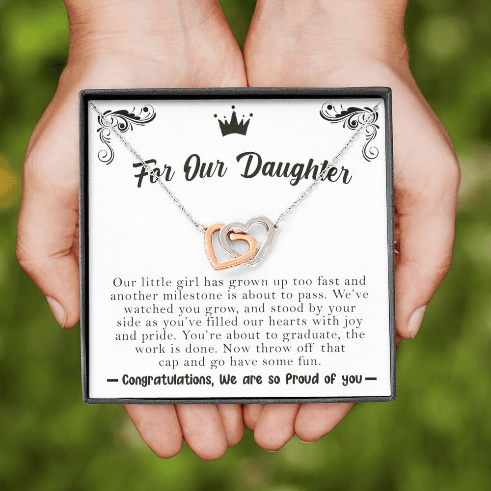For Our Daughter, We Are Proud Of You Graduation Necklace