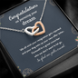Congratulations On Pursuing Your Dream So Glad Farewell To A Great Coworker Interlocking Hearts Necklace | Farewell Gift for Coworker |  New Job Gift |  Fresh Start Gift for Coworker