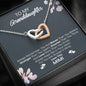 To My Granddaughter, You Are Braver Than You Believe Interlocking Heart Necklace