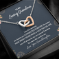 To My Loving Grandma You Mean The World To Me Interlocked Hearts Necklace |  Gift from Granddaughter | Birthday, Christmas, & Mother's Day Gift for Grandma/Grandmother
