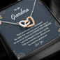 To My Grandma I'm Truly Blessed To Have You In My Life Interlocked Hearts Necklace |  Gift from Granddaughter/Grandson | Birthday, Christmas, & Mother's Day Gift for Grandma/Grandmother