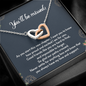 You'll Be Missed You Are Hard to Find And Impossible To Forget Interlocking Hearts Necklace | Farewell Gift for Coworker |  New Job Gift |  Fresh Start Gift for Coworker
