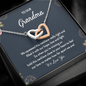 To Our Grandma Feel Our Love No Matter How Far Interlocked Hearts Necklace |  Gift from Granddaughter/Grandson/Grandchildren | Birthday, Christmas, & Mother's Day Gift for Grandma/Grandmother