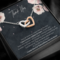 Thank You Appreciation Gift Interlocked Necklace| Thank You Gifts for Women| Thank You Gift For Mentor, Teacher, Professor, Tutor or Boss