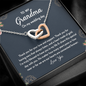 To My Grandma Thank You For Your Love And Support Interlocked Hearts Necklace |  Gift from Granddaughter/Grandson | Wedding Day Gift for Grandma/Grandmother