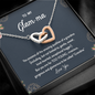 To My Glam-Ma Too Young To Be Called Grandma Interlocked Hearts Necklace |  Gift from Granddaughter/Grandson | Birthday, Christmas, & Mother's Day Gift for Grandma/Grandmother
