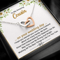 To My Amazing Cousin On Your Wedding Day | Interlocking Hearts Necklace | Bridal Shower Gift for Cousin|