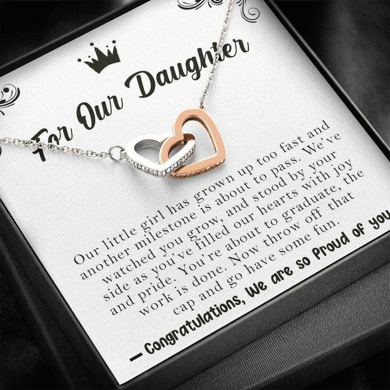 For Our Daughter, We Are Proud Of You Graduation Necklace