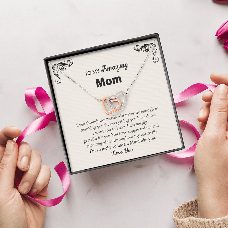 To My Mom I Am Grateful For You Necklace | Mom Gift From Son and Daughter | Mothers Day Gift