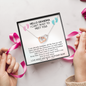 Hello Grandma I Cant Wait to Meet You From Baby Bump Interlocking Hearts Necklace| Gift for Grandma| Gift From Baby Bump| Gift for New Grandma| Pregnancy Reveal Gift