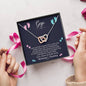 Gigi from Mommy's Tummy Interlocked Heart Necklace | Grandmother Announcement Necklace
