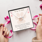 To My Cat Mama, Until We Meet Again Interlocked Hearts Necklace | Loss of Cat memorial necklace | Cat loss gift | Pet Cat Gift