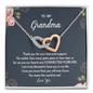 To My Grandma I'm Truly Blessed To Have You In My Life Interlocked Hearts Necklace |  Gift from Granddaughter/Grandson | Birthday, Christmas, & Mother's Day Gift for Grandma/Grandmother