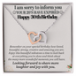 Funny 30th Birthday Gift Necklace | Your Twenties Have Expired, Snarky Necklace Gift | Meaningful 30th birthday necklace | Interlocking Heart Necklace