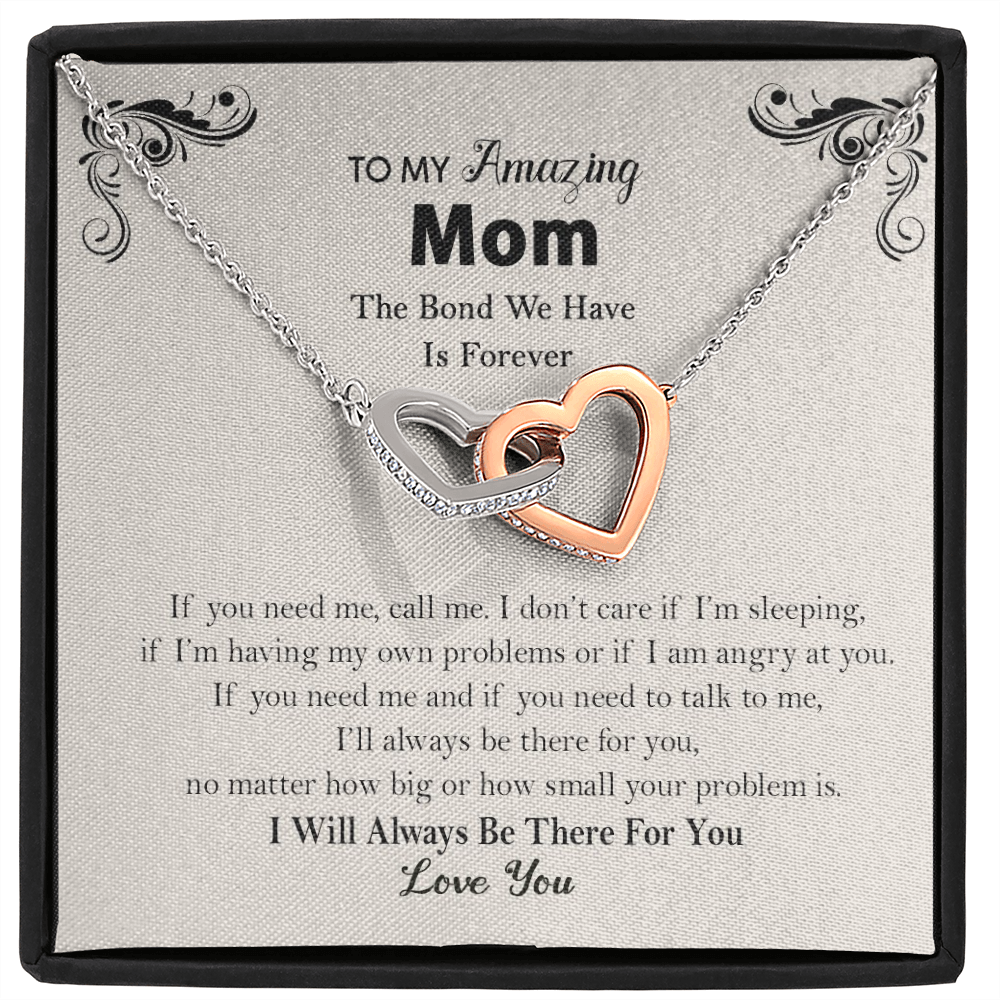 To My Mom The Bond We Have Is Forever Necklace | Mom Gift From Son and Daughter | Mothers Day Gift