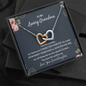 To My Loving Grandma You Mean The World To Me Interlocked Hearts Necklace |  Gift from Granddaughter | Birthday, Christmas, & Mother's Day Gift for Grandma/Grandmother