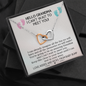 Hello Grandma I Cant Wait to Meet You From Baby Bump Interlocking Hearts Necklace| Gift for Grandma| Gift From Baby Bump| Gift for New Grandma| Pregnancy Reveal Gift