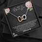 To My Ride Or Die Our Hearts Are Connected Interlocked Heart Necklace | Best Friend, Unbiological Sister, Bonus Sister Gift