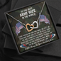 To the Best Army Wife in the World Interlocking Hearts Necklace Gift|  We are Connected by Heart| Gift from Army Husband to Army  Wife| Military Family Gift