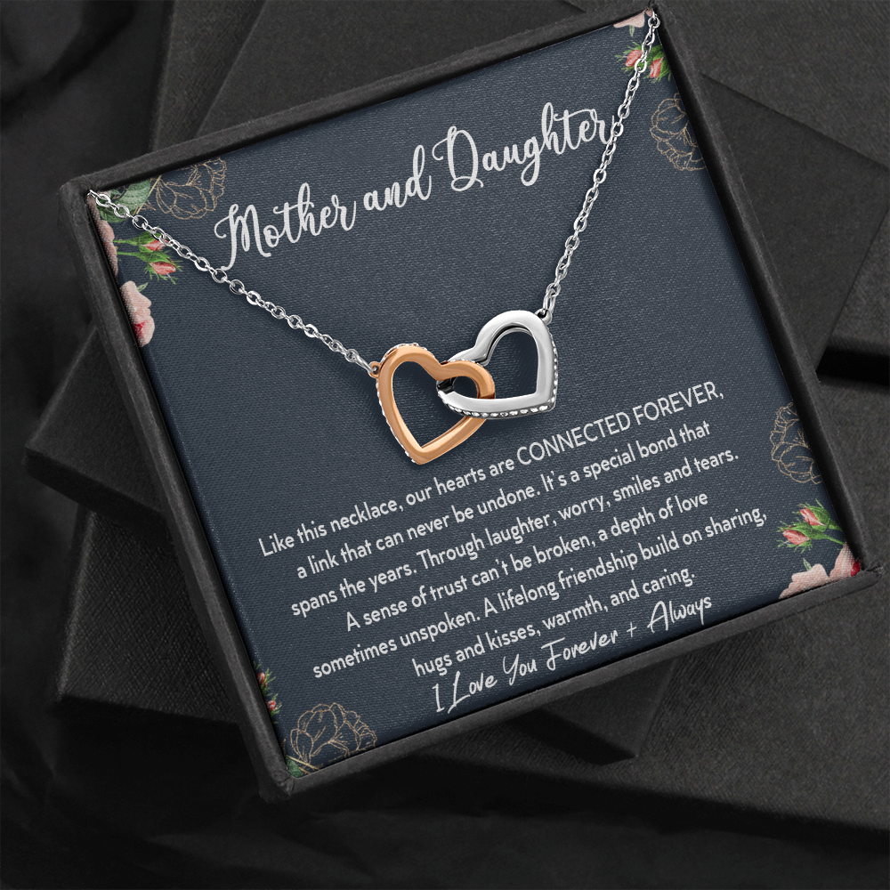 Mother and Daughter Connected Forever Necklace, Mother's Day Gift for Mom from Daughter, Mom Birthday Gift, Mom Necklace, Mother's Day Gift