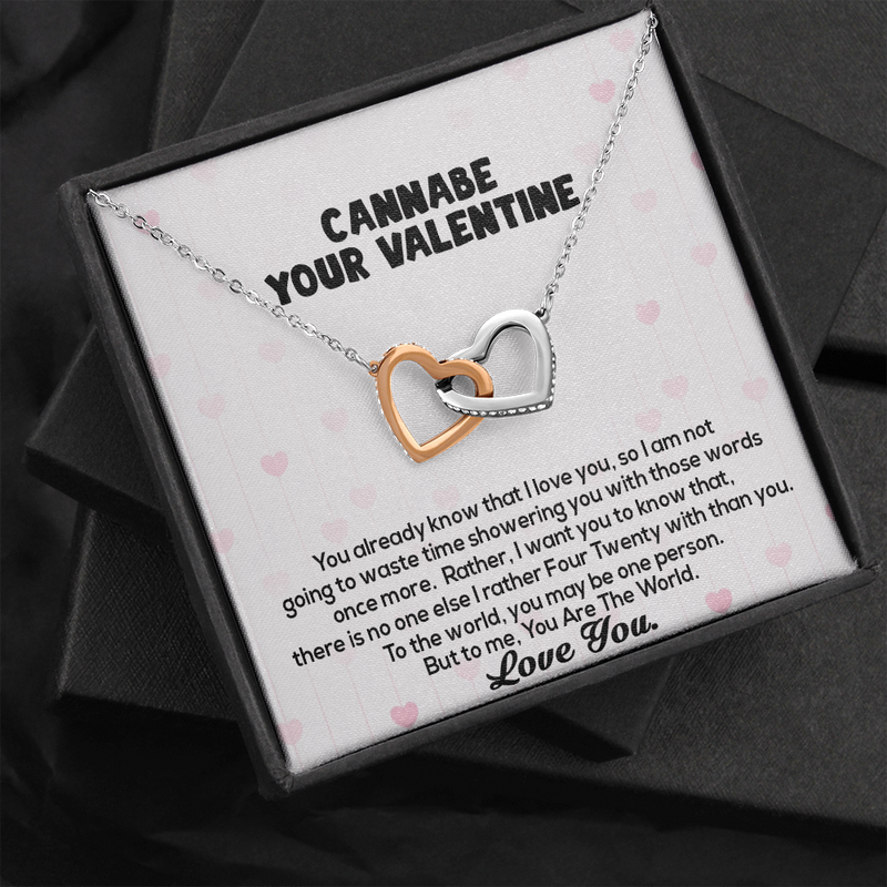 Cannabe Your Valentine Interlocked Hearts Necklace